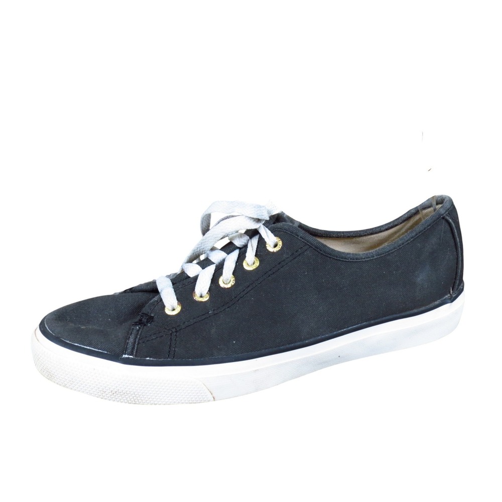 Sperry Seacoast Women Fashion Sneaker Size 8 Casual Walking Black Canvas‎